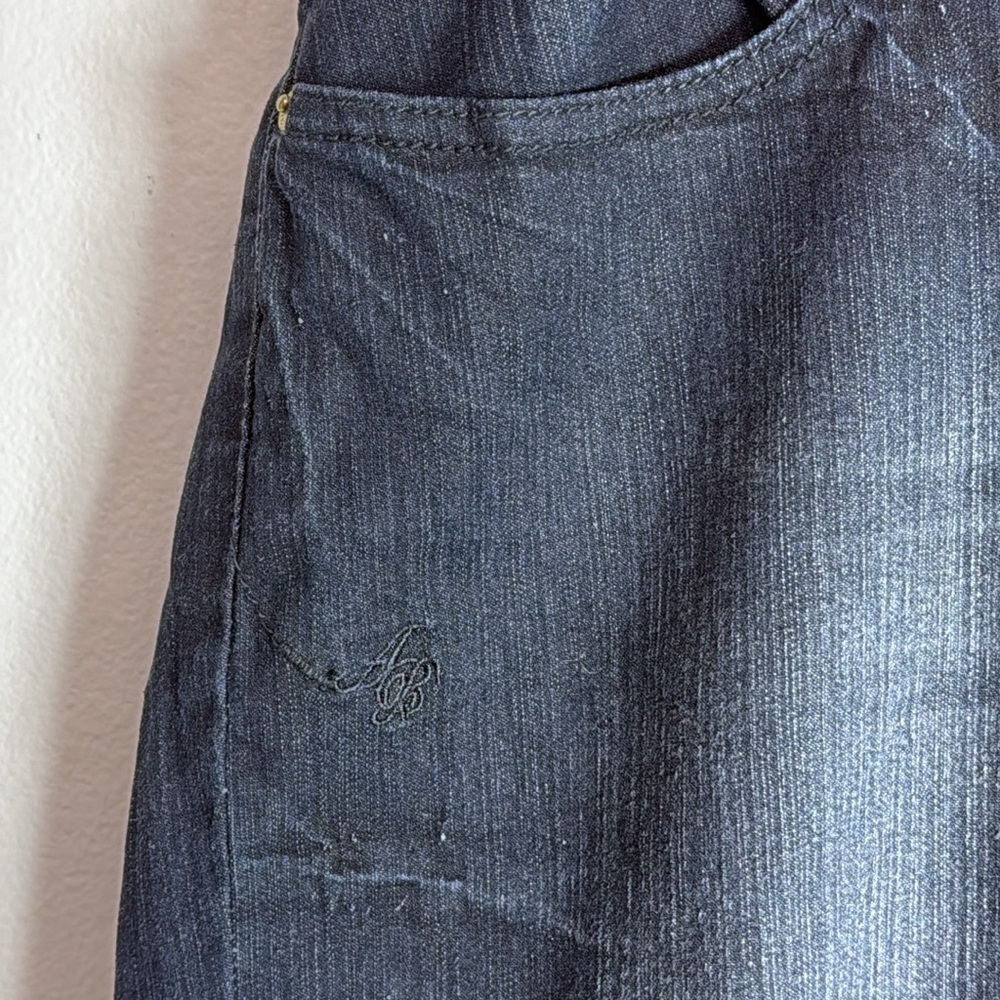 (T6) Vintage Apple Bottoms jeans with silver embroidery from the 2000s. Size 22. - Picture 5 of 14